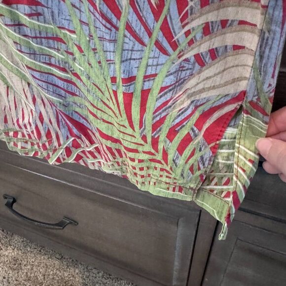 Tori Richard Hawaiian Shirt Men’s Medium Tropical Palm Print Made in Hawaii USA - Picture 5 of 9